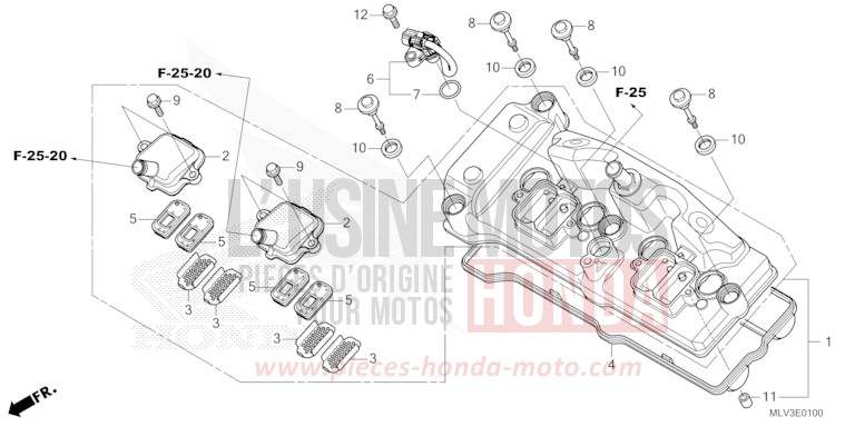 COUVERCLE DE CULASSE de CB1000F "Big One" WOLF SILVER METALLIC (NHD19D) 2026